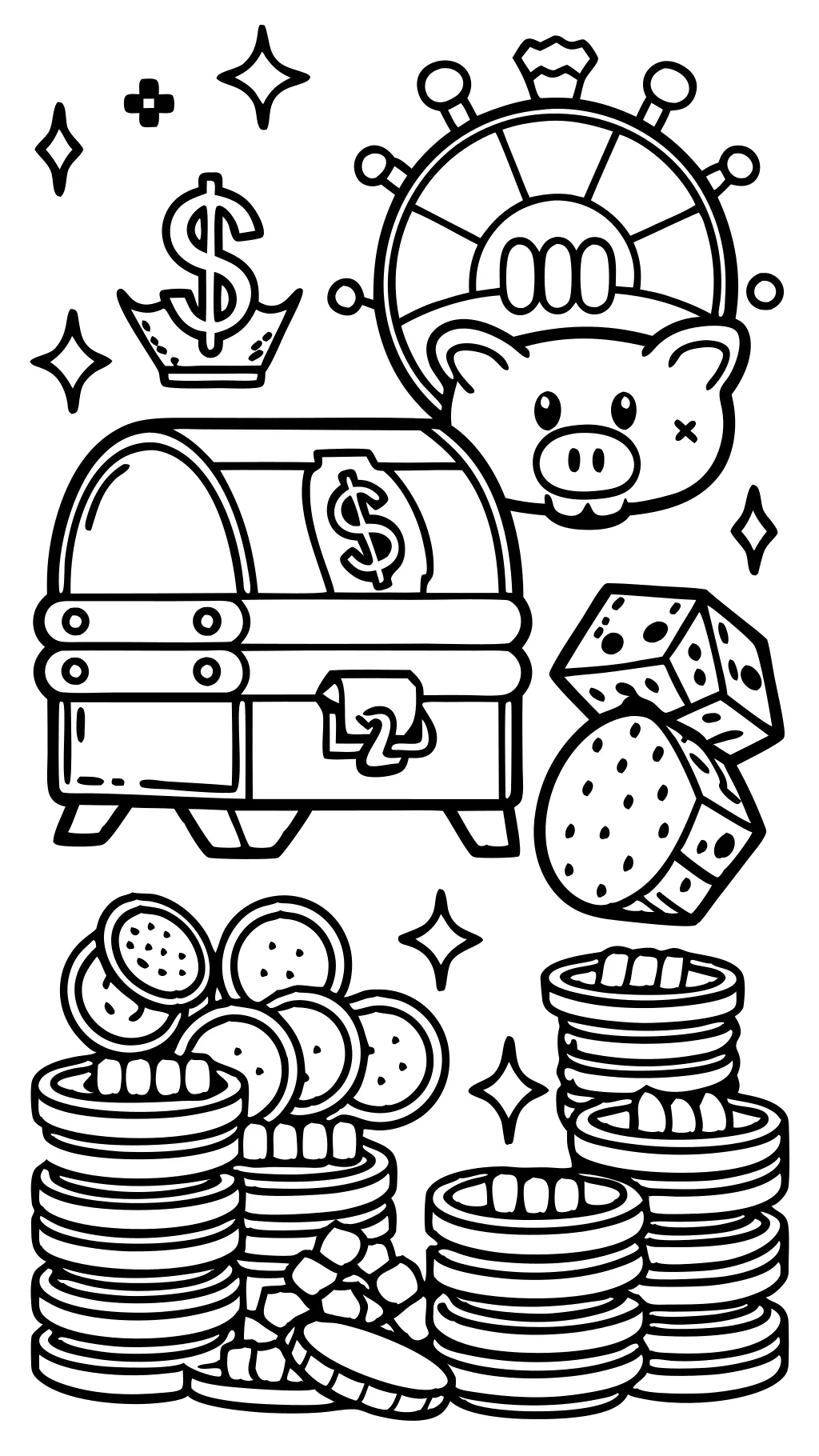 money coloring page